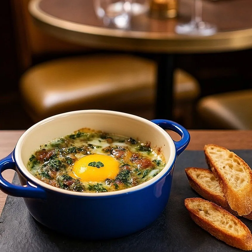 Oeuf Cocotte at Bleu RendezVous